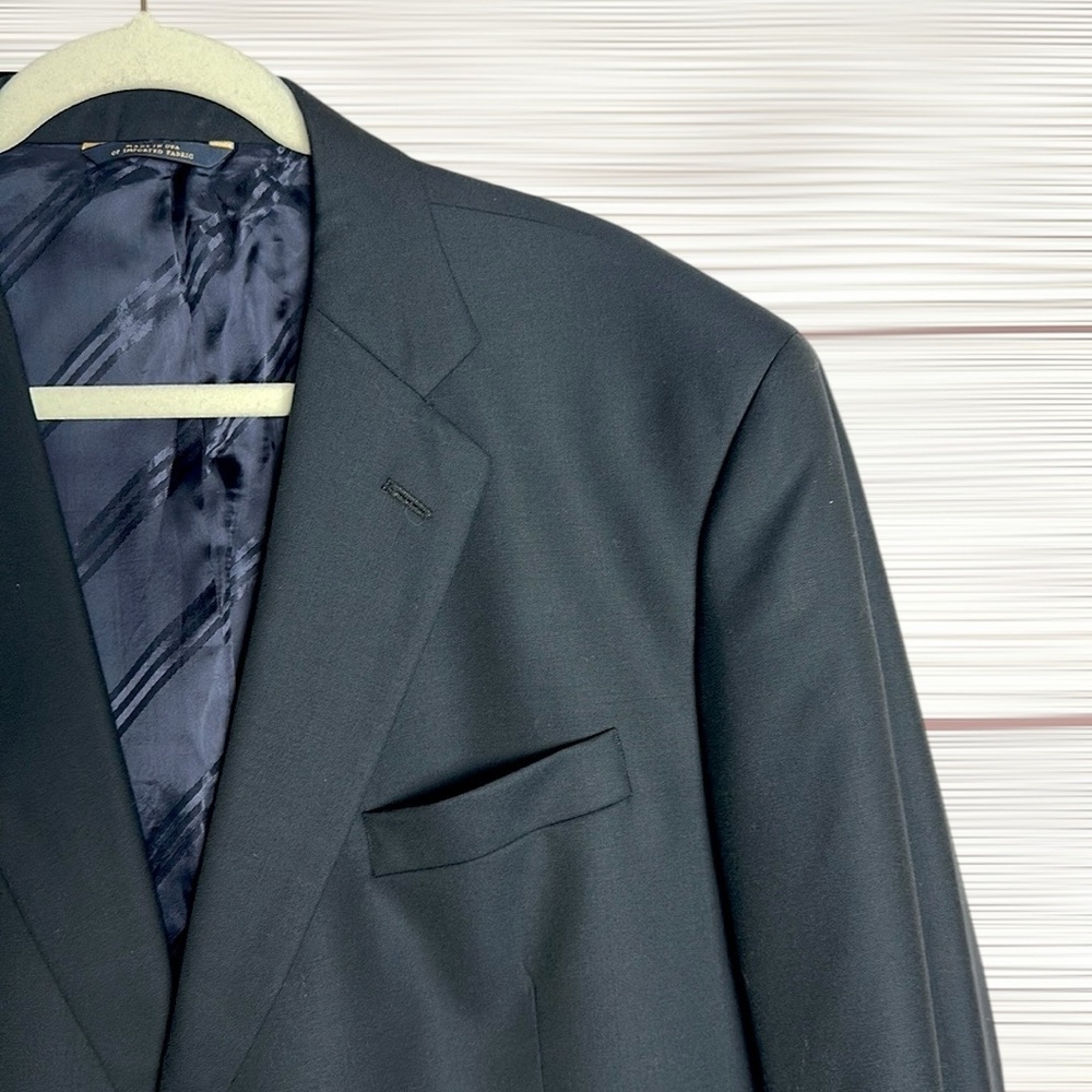 Brooks Brothers 1818 Loro Piana Blazer Navy Blue Signature Gold Button 48R USA - Picture 6 of 16
